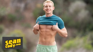 sean cody grayson starts his teasing video showing off his masculine body before touching himself