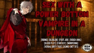 sex with a power bottom vampire in a dungeon male moaning audio